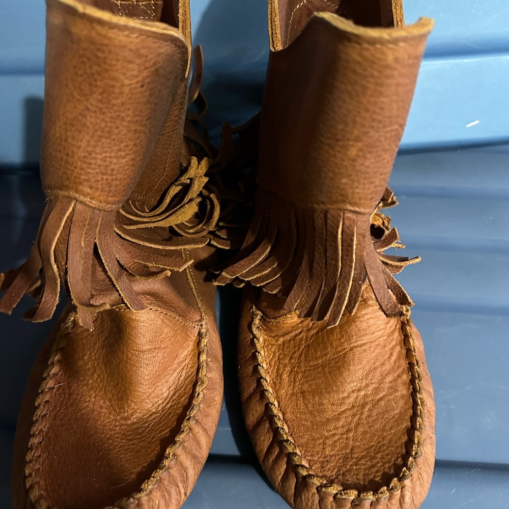Fringed Brown Ankle Boots